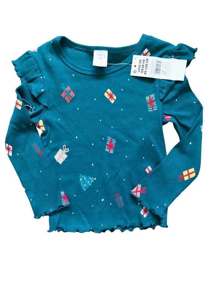 Kerst longsleeve Little Kids maat 104 NIEUW, Kinderen en Baby's, Kinderkleding | Maat 104, Nieuw, Meisje, Shirt of Longsleeve