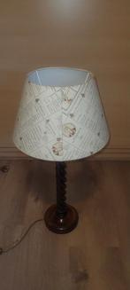 Sfeervolle Schemerlamp met Houten Voet, Huis en Inrichting, Lampen | Vloerlampen, Hout, Gebruikt, Klassiek, Ophalen of Verzenden