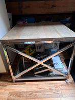 Unieke, stijlvolle salontafel met spiegelbodem, Huis en Inrichting, Tafels | Salontafels, Ophalen, 50 tot 100 cm, Vierkant, 50 tot 100 cm