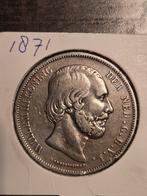 Rijksdaalder Willem lll, 1871., Ophalen of Verzenden, Koning Willem III, 2½ gulden