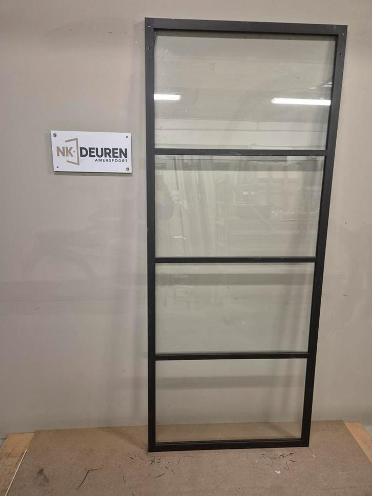 Aluminium glazen schuifdeur (98x235) Ongebruikt, Doe-het-zelf en Verbouw, Deuren en Horren, Nieuw, Binnendeur, 200 tot 215 cm