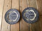 2 x Vintage blauw porselein bord. Royal Tudor Ware. Engeland, Antiek en Kunst, Antiek | Wandborden en Tegels, Ophalen