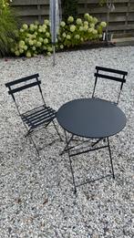 Bistroset tafeltje met 2 stoelen, Tuin en Terras, Tuinsets en Loungesets, Ophalen, Zo goed als nieuw, Overige materialen, 2 zitplaatsen