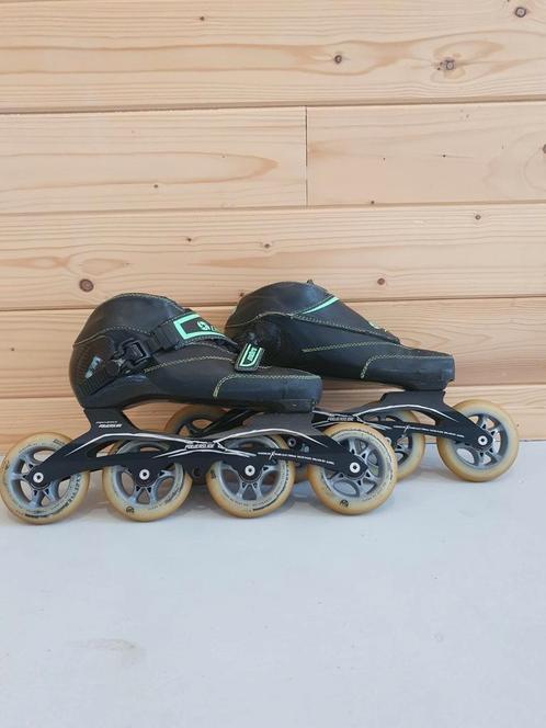 BONT Enduro inline skates maat 37 + powerslide onderstel, Sport en Fitness, Skeelers, Gebruikt, Inline skates 4 wielen, Overige merken