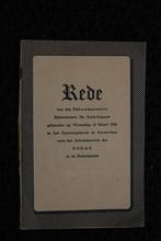 Rede Seyss Inquart 1941, Verzamelen, Ophalen of Verzenden, Overige soorten, Nederland, Boek of Tijdschrift