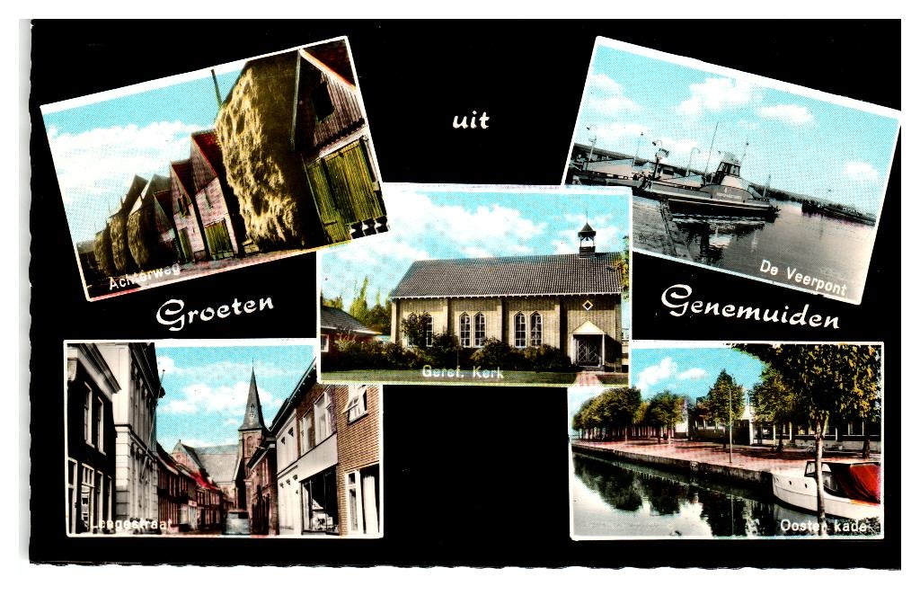 Genemuiden, Groeten uit Genemuiden, Verzamelen, Ansichtkaarten | Nederland, Gelopen, Overijssel, 1960 tot 1980, Ophalen of Verzenden