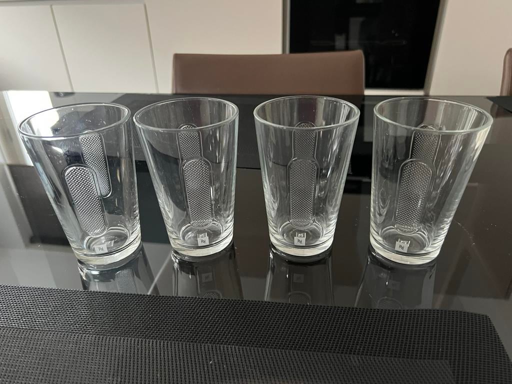 4 Nespresso View collection glazen, Verzamelen, Glas en Borrelglaasjes, Ophalen of Verzenden, Zo goed als nieuw, Bierglas