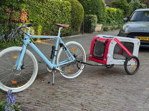Watt New York Blue Edition + towing cart for dogs + locks..., Fietsen en Brommers, Elektrische fietsen, Zo goed als nieuw, Overige merken