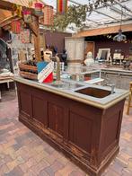 Bar/keukenelement, authentiek, koper, zink, hout, sfeermaker, Antiek en Kunst, Ophalen