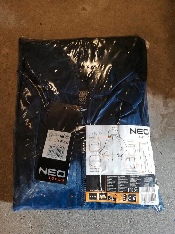 Regen pakken Neo tools unisex donkerblauw maat M/XXL, Caravans en Kamperen, Regenkleding, Ophalen