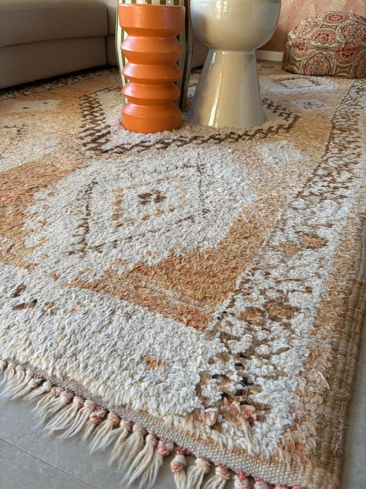Uniek Beni Mguild Berber Vloerkleed - Handgeknoopt, Huis en Inrichting, Stoffering | Tapijten en Kleden, Nieuw, 200 cm of meer