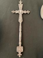 Antiek 19e eeuws Orthodox processiekruis 24 cm, Antiek en Kunst, Antiek | Religie, Verzenden