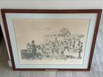 Dutchchamp Veldartillerie school lithografie 41/51 cm, Ophalen of Verzenden