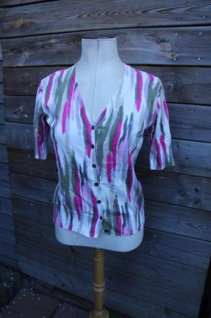 Vest wit/ kaki/ fuschia Witteveen mt S Vaste prijs, Kleding | Dames, Truien en Vesten, Zo goed als nieuw, Maat 36 (S), Wit, Ophalen of Verzenden