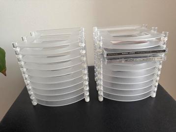 2 CD Rekjes - Stapelbaar - Transparant - voor 20 CD's beschikbaar voor biedingen