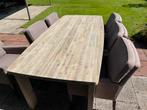 Nieuwe acacia tafel met 6 luxe stoelen, Huis en Inrichting, Ophalen, Nieuw, 6 tot 8 stoelen