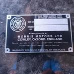 Morris Minor Typeplaatje, Auto-onderdelen, Verzenden