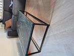 Echt marmeren zwarte Salontafel stalen poten 1.2x0.6x0.33, 50 tot 100 cm, Ophalen of Verzenden, Zo goed als nieuw, Metaal