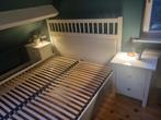 2 persoons wit IKEA hemnes bed, Ophalen, Zo goed als nieuw, Tweepersoons