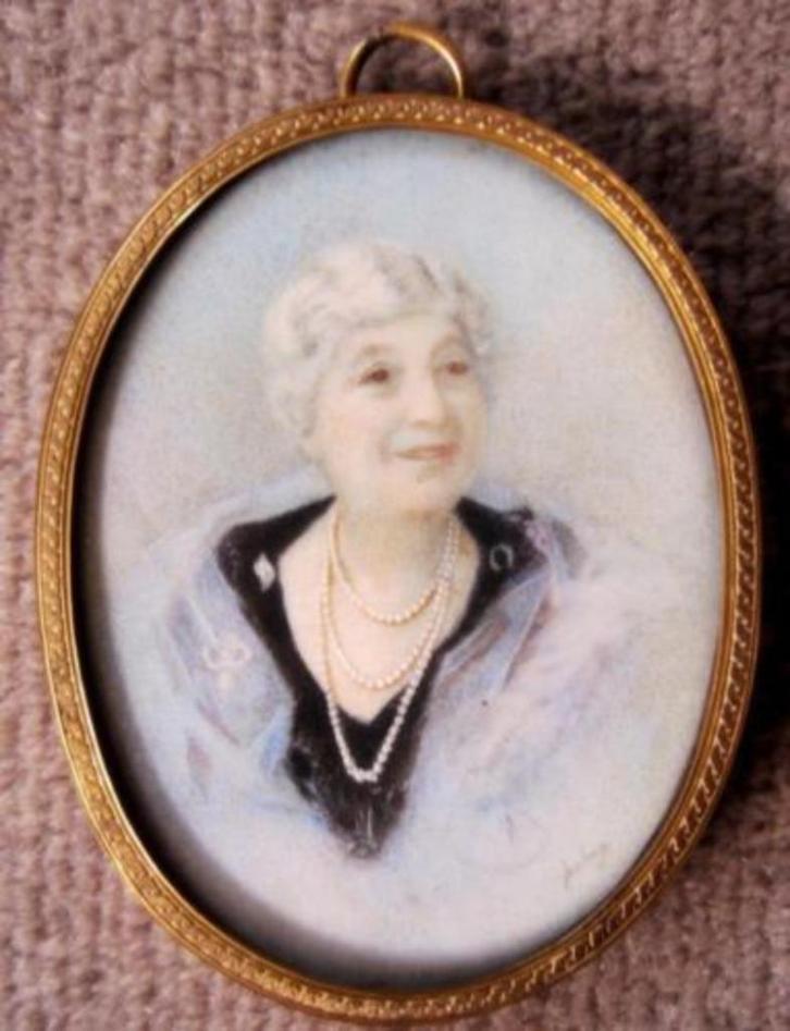 c a 1920==miniatuurportret van oudere dame===gesigneerd, Antiek en Kunst, Kunst | Schilderijen | Klassiek, Ophalen of Verzenden