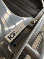 6x ICF EA108 Leder Eames aluminium chair, Zwart, Leer, Ophalen of Verzenden, Zo goed als nieuw