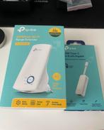 TP-link Wi-Fi Range Extender inclusief Netwerk Adapter, Computers en Software, Netwerk switches, Ophalen, Zo goed als nieuw