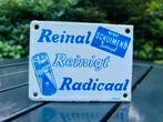 Emaille reclamebord deurpostje Reinal Langcat Bussum, Ophalen of Verzenden, Gebruikt, Reclamebord