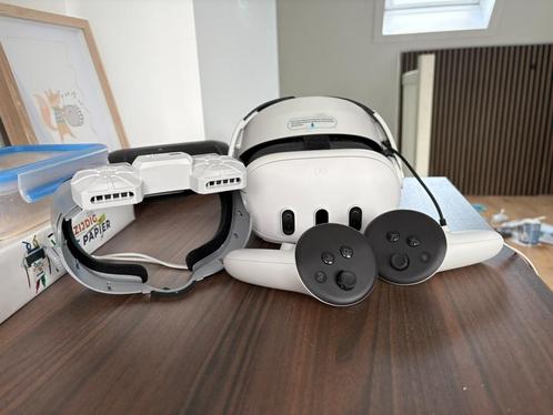 Meta Quest 3 128GB + BOBOVR battery pack & headstrap, Spelcomputers en Games, Virtual Reality, Zo goed als nieuw, Overige platformen