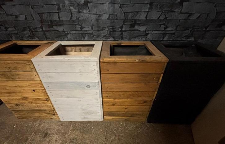 Plantenbakken – New Basic High – 38 x 38 x 60 cm, Tuin en Terras, Bloembakken en Plantenbakken, Nieuw, Hout, Binnen, Balkon, Tuin