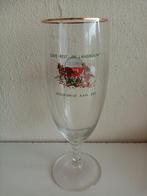 Oud Amstel bier voetglas met achteropdruk, Ophalen of Verzenden, Zo goed als nieuw, Glas of Glazen, Amstel