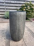 Luxe hoge grijsbruine bloempot met inzetpot, Tuin en Terras, Bloempotten, Ophalen, Kunststof, Gebruikt, 40 cm of meer