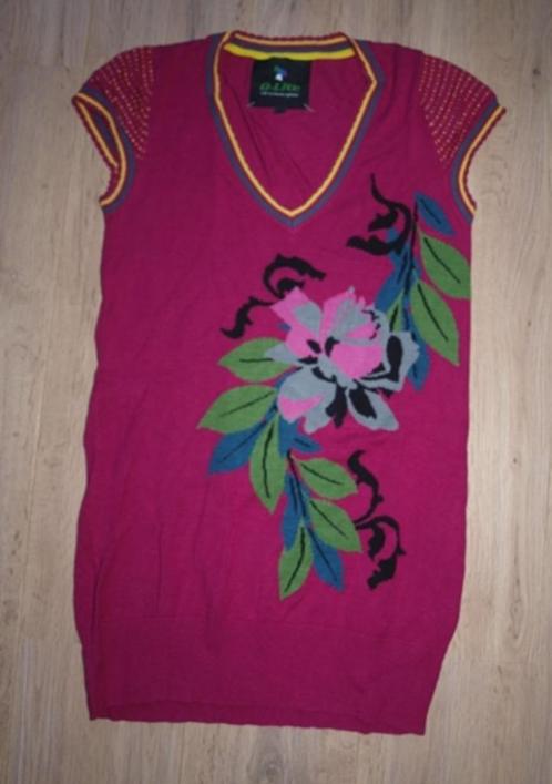 Roze Tuniek met Bloemprint D-Lite (M), Kleding | Dames, Blouses en Tunieken, Gedragen, Maat 38/40 (M), Roze, Ophalen of Verzenden