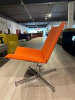 Draai fauteuil oranje poot ijzer nieuw lounge seat, Ophalen, Nieuw, Stof, 50 tot 75 cm