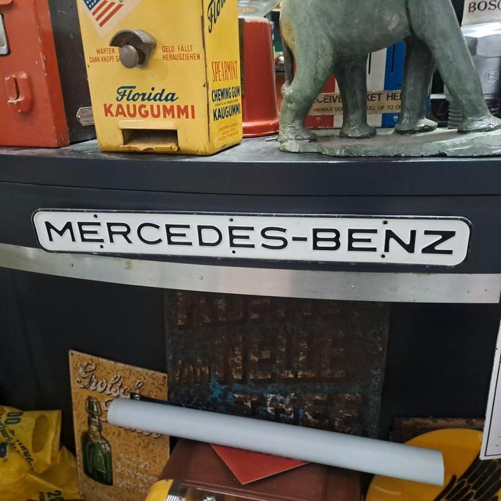 Mercedes- Benz blikken reclamebord, Verzamelen, Merken en Reclamevoorwerpen, Gebruikt, Reclamebord, Ophalen of Verzenden
