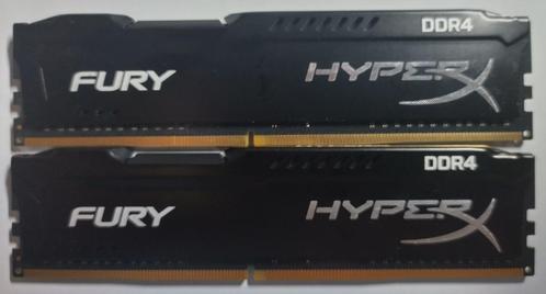 16GB DDR4 2x 8GB PC4-2134MHz Kingston Fury HyperX 2416 Desk., Computers en Software, RAM geheugen, Gebruikt, Desktop, 16 GB, DDR4