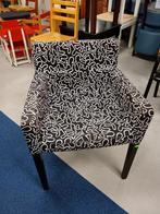 Zwart witte stoel , stof, Huis en Inrichting, Stoelen, Ophalen, Zwart, Zo goed als nieuw, Eén