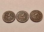 3 x Curaçao 2 1/2 cent 1944 1947 1948, Ophalen of Verzenden, Koningin Wilhelmina, Overige waardes, Losse munt