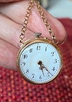14 krt Gouden Dameshorloge met kettinkje, Ophalen of Verzenden, Goud, Overige merken, Met ketting