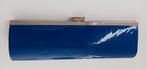 Vintage lakleren handtas clutch in kobaltblauw, Ophalen of Verzenden, Gebruikt, Blauw, Handtas