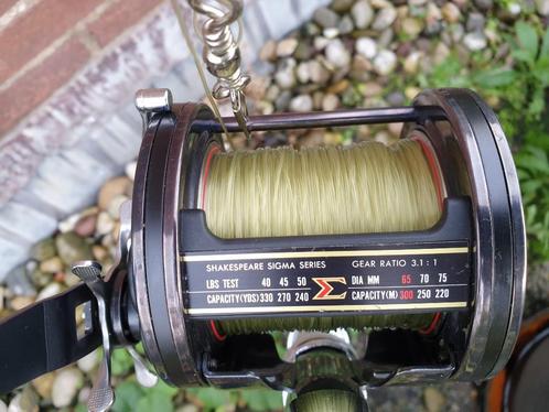 big game hengel met reel 40-50 lbs roltopogen  Japan, Watersport en Boten, Hengelsport | Zeevissen, Zo goed als nieuw, Complete set