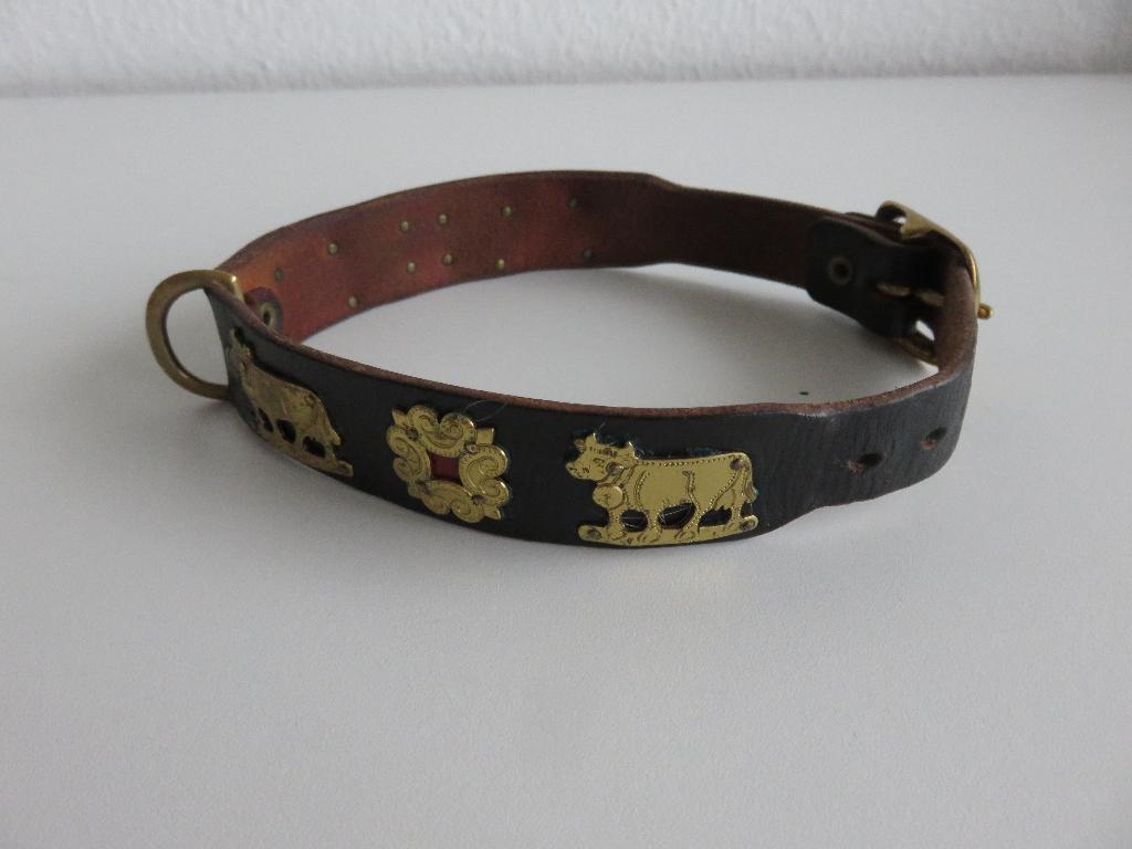 Zwitserse echt leren Appenzeller hondenhalsband, Ophalen of Verzenden, Handgemaakt, Gebruikt