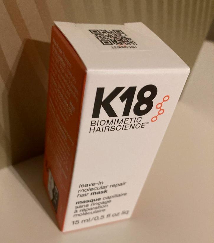 K18 Leave-in Molecular Repair Mask 15ml - Nieuw!, Sieraden, Tassen en Uiterlijk, Uiterlijk | Haarverzorging, Nieuw, Haarverzorger of -hersteller