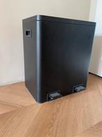 Duo pendaalemmer 40 liter zwart, Huis en Inrichting, Ophalen, Zo goed als nieuw, Kunststof, Minder dan 50 cm