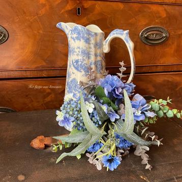Engels Victoriaans model jug/bloemenkan Toile de Joule beschikbaar voor biedingen