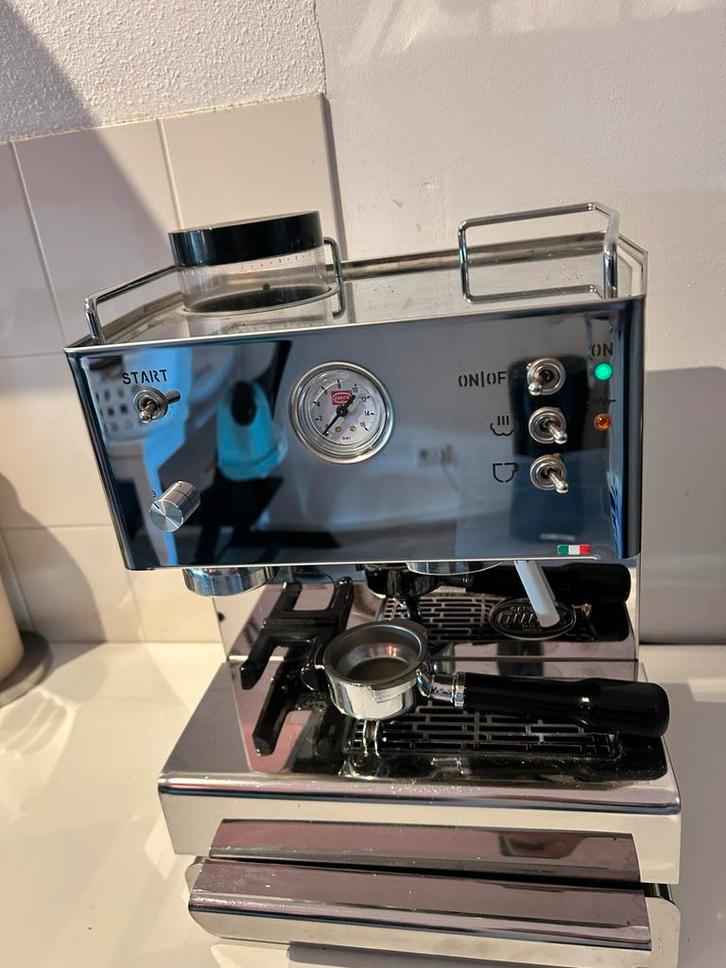 Quickmill 3035 zilver Espresso Machine 2024 + Barista Set, Witgoed en Apparatuur, Koffiezetapparaten, Zo goed als nieuw, Gemalen koffie