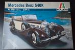 Italeri   Mercedes Benz 540K 1:24, Hobby en Vrije tijd, Modelbouw | Auto's en Voertuigen, 1:50 of kleiner, Ophalen of Verzenden