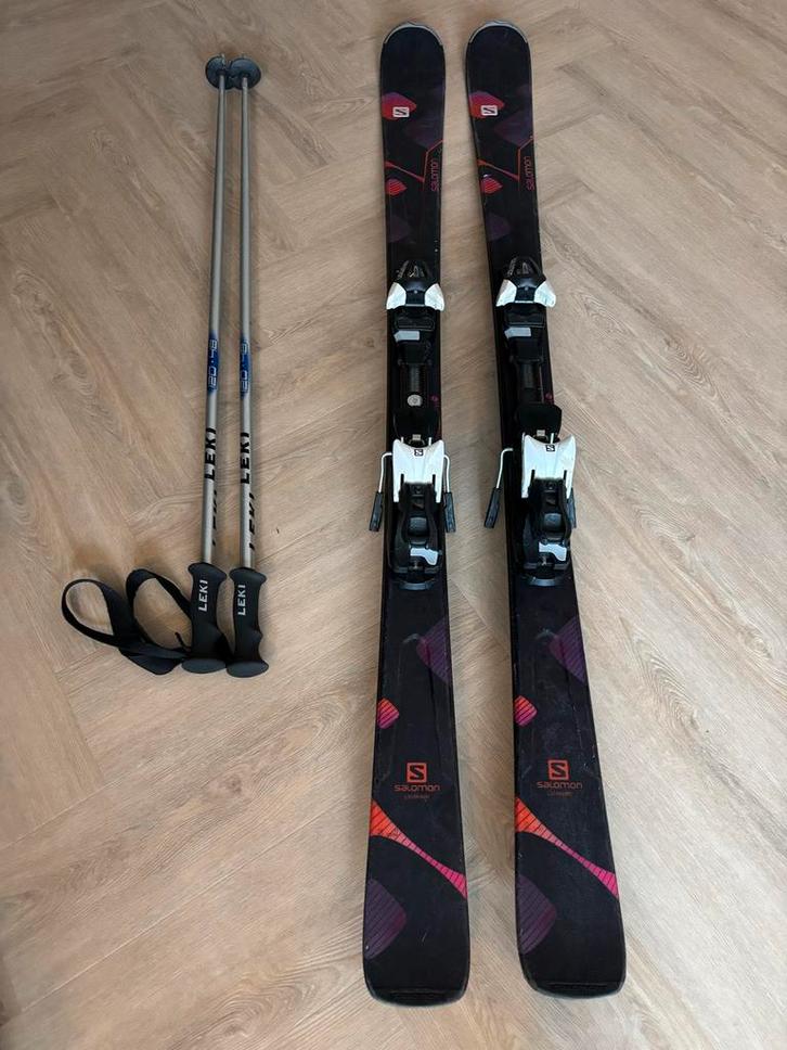 Salomon dames ski's - Lengte 159 cm, Sport en Fitness, Skiën en Langlaufen, Gebruikt, Ski's, Skiën, Salomon, Carve, 140 tot 160 cm