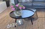 Zwarte ronde Salontafel van Karwei, Huis en Inrichting, Ophalen, Gebruikt, 50 tot 100 cm, Rond