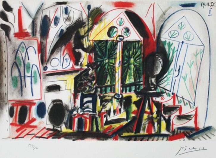 Picasso Kl Lithografie"Californië Atelier Nr I" Ges Gen 19/1, Antiek en Kunst, Kunst | Litho's en Zeefdrukken, Ophalen of Verzenden