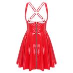 Rode lakleren uitgesneden dames jurk / jurkje lak leer, Maat 38/40 (M), Verzenden, Nieuw, Boven de knie